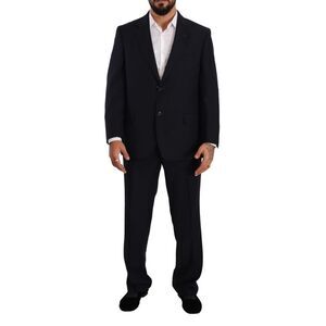 Domenico Tagliente Blue Polyester Single Breasted Formal Men's Suit